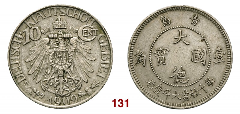CINA Kiau Chau 10 Cent. 1909. Kr. Y2 Cn g 4,09
Sinkiang 5 Miscals AH 1323 (1905)...