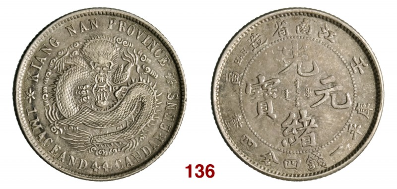 CINA Kiang Nan 20 Cent (1900) L&M 234 Kann 83 Ag g 5,65
Yunnan 10 Cent (1911) L&...