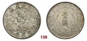 CINA Repubblica Dollaro (1927) Sun Yat Sen "memento" L&M 49 Kann 608 Ag g 26,67
Sinkiang 2 Miscals AH 1329 (1911), Kashgar. Kr. Y29 Ag g 7,21
Szechuan...