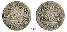INDIA Bengal Pres. Rupia (1793-1818) Murshidabad (Calcutta) a nome di Shah Alam II. Kr. 99 Ag g 12,05
Bambay Pres. 1 Rupia AH 1215 (1800), Surat. Kr. ...