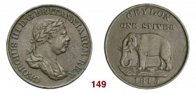 Ceylon 1 Stiver 1815. Kr. 81 Ag g 8,83
Birmania 1 Kyat (1852) Kr. 10 Ag g 11,61
Birmania 1 Mu (1852) Kr. 7.1 Ag g 1,29
Birmania 1 Mat (1852) Kr. 8.1 A...