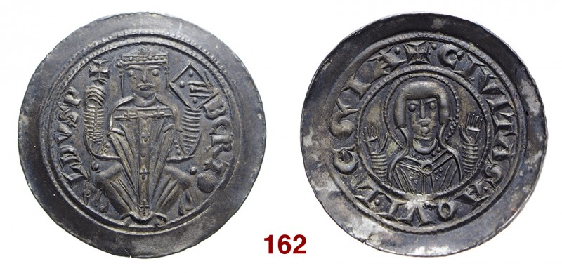 § Aquileia Bertoldo di Merania, 1218-1251. Denaro, AR 1,29 g. BERTO – LDVSP Il p...