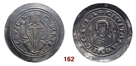 § Aquileia Bertoldo di Merania, 1218-1251. Denaro, AR 1,29 g. BERTO – LDVSP Il patriarca mitrato, seduto di fronte, tiene nella d. la croce patriarcal...