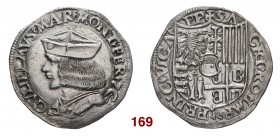 Casale Guglielmo II Paleologo, 1494-1518. Testone, AR 9,40 g. GVLIELMVS MAR MONT FERR 7 C’ Busto con berretto a s. Rv. PRINC VICA – PP – SA – CRI RO I...
