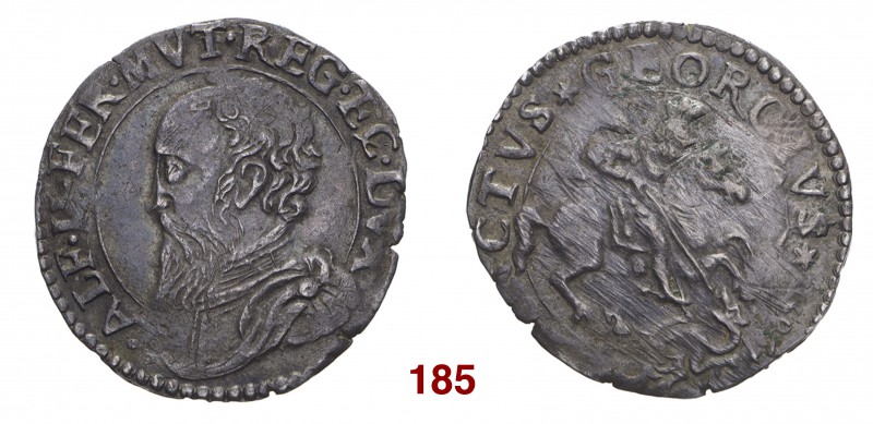 Ferrara Alfonso II d’Este, 1559-1597. Giorgino 1597, AR 2,50 g. ALF II FER MVT R...