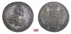 Firenze Francesco II (III) di Lorena, 1737-1765. Francescone 1747, AR 27,26 g. FRANCISCVS D G R I S A G HIER REX LOTH BAR M D ETR segno dello zecchier...