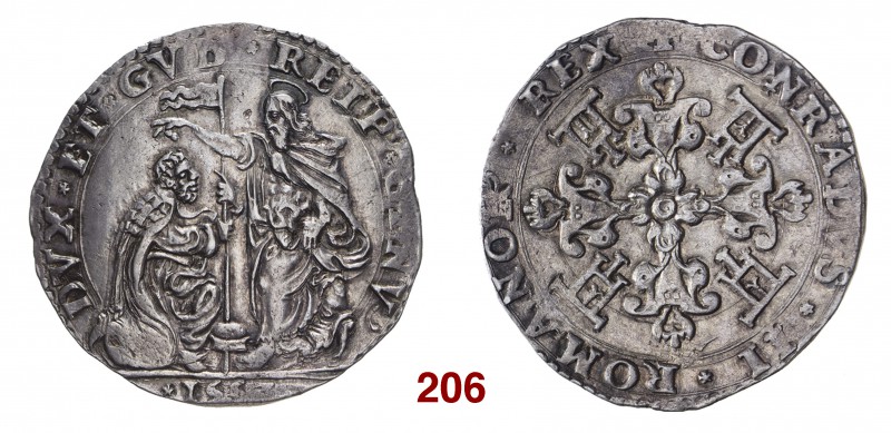 Genova Dogi biennali, 1528-1797. Serie della II fase: 1541-1637. Testone della b...