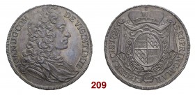 Geraci Giovanni VI Ventimiglia marchese di Geraci e principe del S.R.I., 1712-1748. Mezzo tallero 1725, Vienna, AR 14,61 g. IOAN D G COM – DE VIGINTIM...