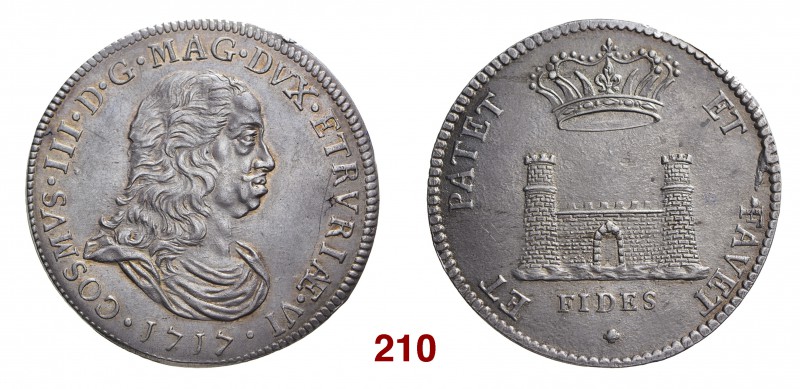 Livorno Cosimo III de’Medici, 1670-1723. Tollero 1717, AR 27,15 g. COSMVS III D ...