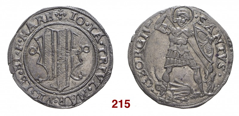Mesocco Gian Giacomo Trivulzio, 1487-1518. Grosso da 6 soldi, AR 3,63 g. IO IA T...