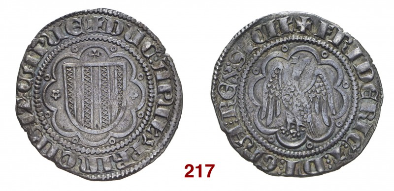 Messina Federico III d’Aragona, 1296-1337. Pierreale, AR 3,20 g. + FRIDERIC T DI...