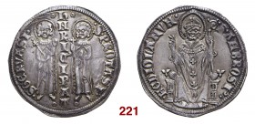 Milano Enrico VII di Lussemburgo imperatore e re d’Italia, 1310-1313. Grosso da 2 soldi 1312-1313, AR 4,04 g. S PROTASI – S GERVASI I Santi Gervasio e...
