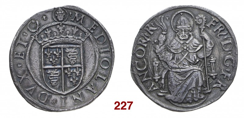 Milano Francesco I re di Francia e duca di Milano, 1515-1521. Testone, AR 9,49 g...