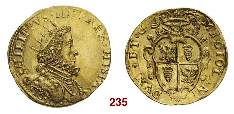 § Milano Filippo IV di Spagna, 1621-1665. Quadrupla 1630, AV 13,24 g. PHILIPPVS ...