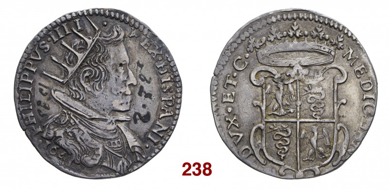 Milano Filippo IV di Spagna, 1621-1665. Mezzo ducatone 1641, AR 15,89 g. PHILIPP...