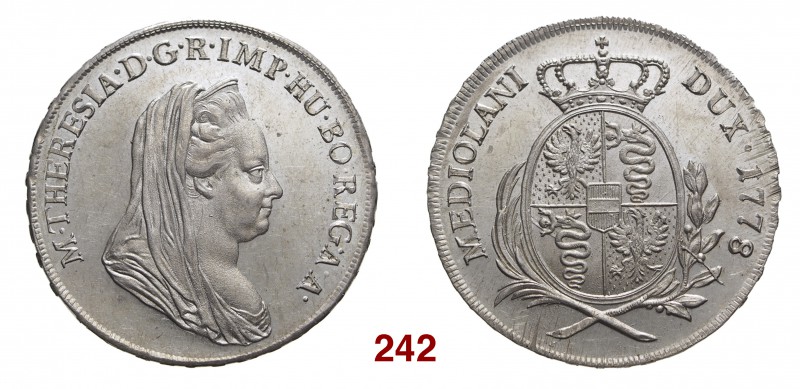 § Milano Maria Teresa d’Asburgo, 1740-1780. Nuova monetazione, 1777-1780. Mezzo ...