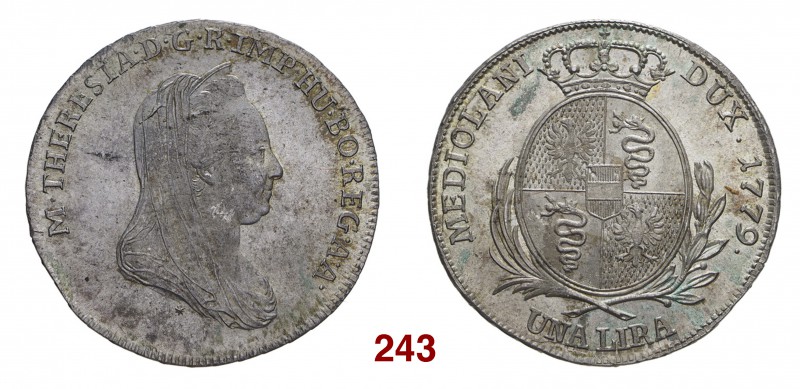 Milano Maria Teresa d’Asburgo, 1740-1780. Nuova monetazione, 1777-1780. Lira 177...