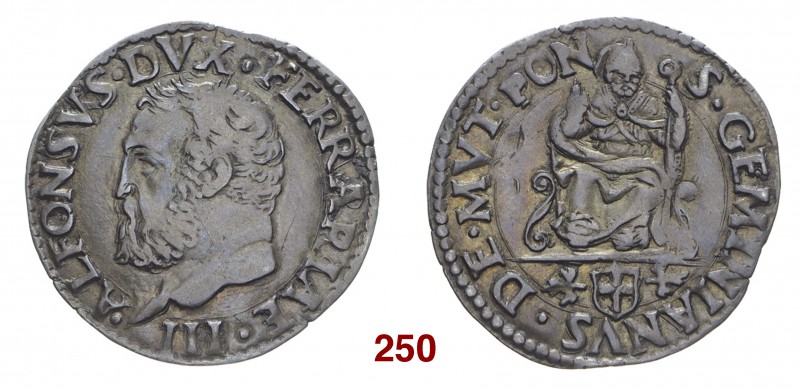 Modena Alfonso I d’Este, 1505-1534. II periodo: 1527-1534. Paolo o giulio, AR 3,...