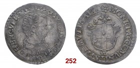 Modena Ercole II d’Este, 1534-1559. Bianco, AR 4,90 g. HERCVLES II DVX MVTINAE IIII Busto corazzato a d. entro doppio cerchio lineare. Rv. MONETA COMV...