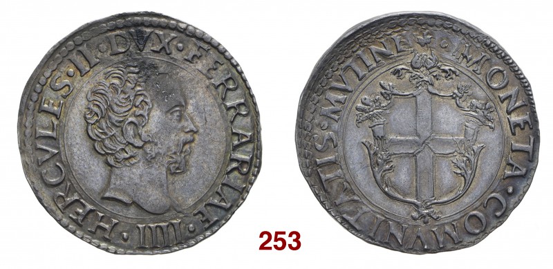Modena Ercole II d’Este, 1534-1559. Bianco, AR 4,81 g. HERCVLES II DVX FERRARIAE...