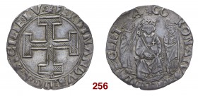 Napoli Ferdinando I d’Aragona, 1458-1494. Coronato, AR 4,02 g. + FERDINANDVS D G R SICILIE IV Croce potenziata tratteggiata; sotto, M (Salvatore Mirob...