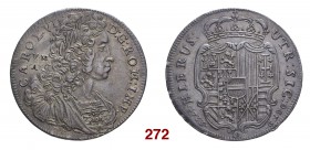 Napoli Carlo VI d’Asburgo (già III re di Spagna e Napoli, 1707-1711) imperatore, 1711-1734. Piastra da 120 grana 1733, AR 25,35 g. CAROL VI – D G ROM ...
