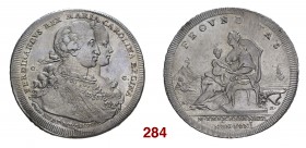 Napoli Ferdinando IV di Borbone, 1759-1816. I periodo: 1759-1799. Piastra da 120 grana 1772, AR 25,30 g. FERDINANDVS REX MARIA CAROLINA REGINA Busti a...