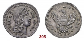 Palermo Carlo III d’Austria re di Sicilia, 1720-1734 (VI come imperatore dal 1711). Tarì 1733, AR 2,46 g. CAROL – III D G Testa laureata a d.; sotto, ...