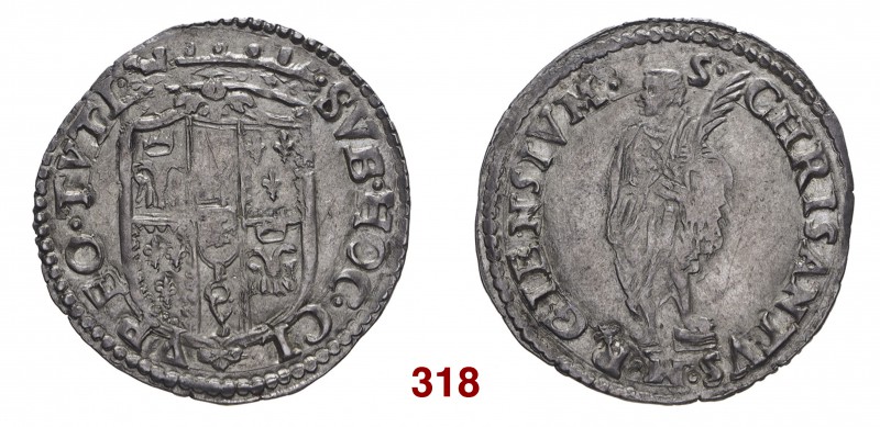 Reggio Emilia Ercole II d’Este, 1534-1559. Giulio, AR 3,33 g. SVB HOC CL – YPEO ...