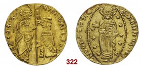 Roma Senato Romano, 1184-1439. Monete anonime secc. XII-XV. Ducato, AV 3,50 g. + ATOR VRBIS – S PETRVS San Pietro nimbato stante nell’atto di consegna...