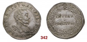 Savoia Emanuele Filiberto, 1553-1580. Lira 1563, Vercelli, AR 12,50 g. EM FILIB D G DVX SAB P PED 1563 Busto corazzato a d. Rv. INSTAR / OMNIVM entro ...