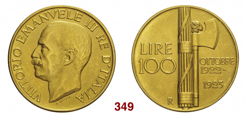 § Savoia Vittorio Emanuele III re d’Italia, 1900-1946. Da 100 lire 1923. Pagani ...