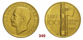 § Savoia Vittorio Emanuele III re d’Italia, 1900-1946. Da 100 lire 1923. Pagani 644. MIR 1116a. Spl