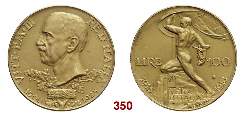 Savoia Vittorio Emanuele III re d’Italia, 1900-1946. Da 100 lire 1925. Pagani 64...