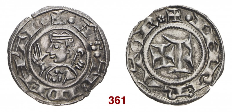 Trento Vescovi anonimi, dal 1255. Grosso da 20 denari, AR 1,65. IMPRATOR rosetta...