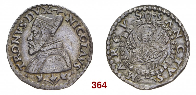 Venezia Nicolò Tron, 1471-1473. Trono o lira da 20 soldi, AR 6,45 g. Foglia d’ed...