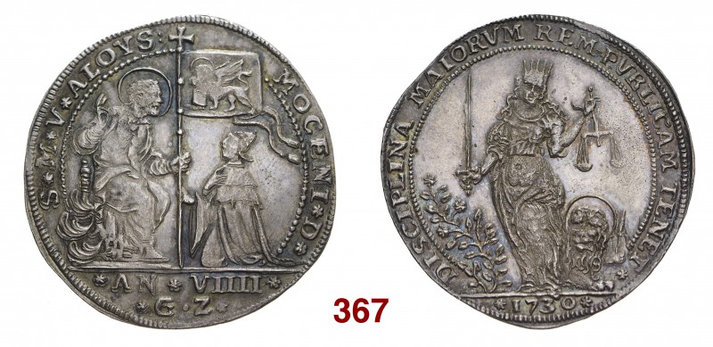 Venezia Alvise III Mocenigo, 1722-1732. Osella anno IX/1730, AR 9,80 g. S M VENE...