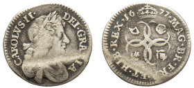Great Britain, Charles II, 1660-1685. 4 Pence, 1677, London mint, 1.83g (KM434; S-3384).

Fine.