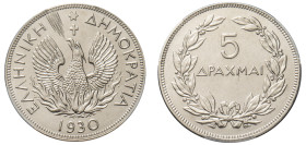 Greece, First Republic, 1924-1935. 5 Drachmai, 1930, London mint (KM71.1; Divo 106).

Graded AU58 PCGS.