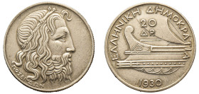 Greece, First Republic, 1924-1935. 20 Drachmai, 1930, London mint, 11.31g (KM73; Divo 104).

Good extremely fine.