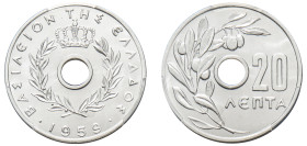 Greece, King Paul, 1947-1964. 20 Lepta, 1959, Bern mint (KM79; Divo 121b).

Graded MS64 PCGS.