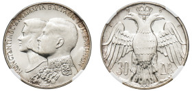 Greece, King Constantine II, 1964-1973. 30 Drachmai, 1964, Royal Marriage, Kongsberg mint (KM87; Divo 124).

Graded MS65 NGC.