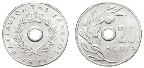 Greece. King Constantine II, 1964-1973. 20 Lepta, 1971, Athens mint (KM79).

Graded MS64 PCGS.