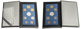 Greece, Third Republic, 1974-. Official Proof set, 1-2-5-10-20-50-100 and 500 (AR) Drachmai, 1993, Athens mint (KM-PS3).

Uncirculated proof (8), in...
