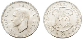 South Africa, George VI, 1936-1952. 2 Shillings, 1952, Pretoria mint (KM38.2).

Graded UNC Details, Cleaned PCGS.