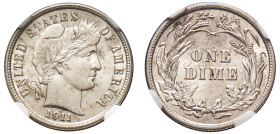USA, Federal Republic, 1776-. “Barber” Dime (10 Cents), 1911, Philadelphia mint (KM113).

Graded MS63 NGC.