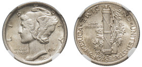USA, Federal Republic, 1776-. “Mercury” Dime (10 Cents), 1924, Philadelphia mint (KM140).

Graded MS64 NGC.