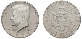 USA, Federal Republic, 1776-. “Kennedy” Half Dollar (50 Cents), 2022 S, San Francisco mint, clad (KM-A202b.1).

Graded PF70 Ultra Cameo NGC.