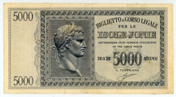 Greece
Ionian Islands
5.000 Drachmai, ND (1941)
S/N 0001 022421
Watermark: Cell Shape Repeated 
Pick M18a; Pitidis 353

About very fine.