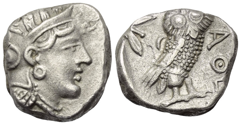 Attika. Athen.

 Tetradrachme (Silber). Ca. 353 - 294 v. Chr.
Vs: Kopf der At...